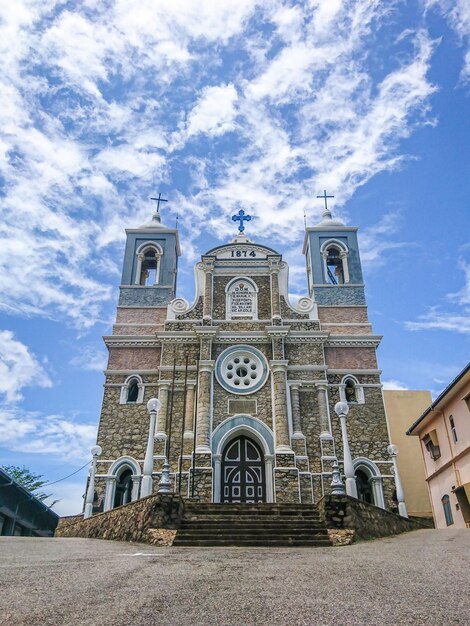 Disparo vertical de la Catedral de Santa María en Galle Sri Lanka