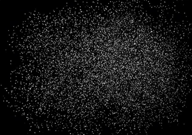 Dispersión de cúmulos estelares Abstracto Ruido y textura de grano en fondo negro