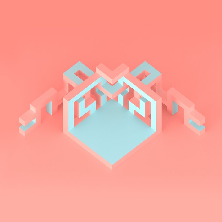 Foto disposición isométrica abstracta de una ilustración 3d de cubo en expansión