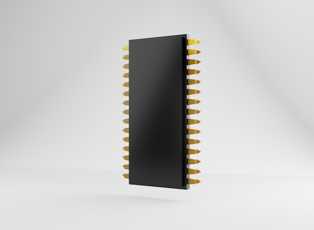 Dispositivo de chip eletrônico de renderização 3D IC