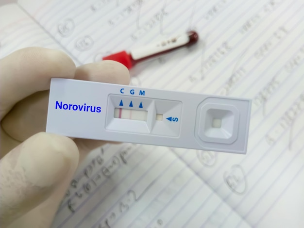 Foto dispositivo de teste de triagem rápida para norovírus