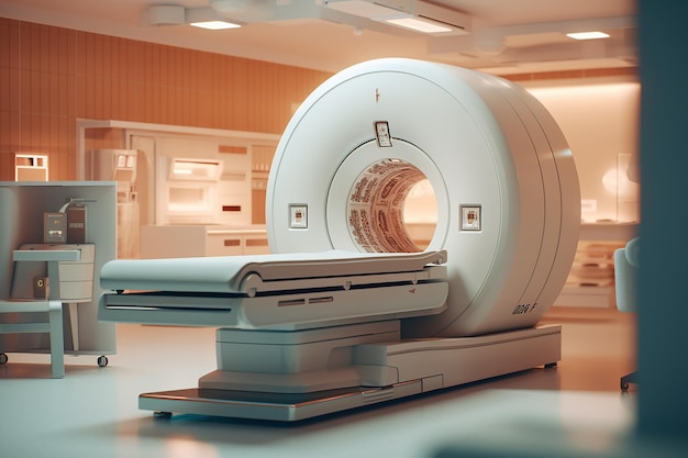 Dispositivo de varredura de ressonância magnética MRI no Hospital generative ai