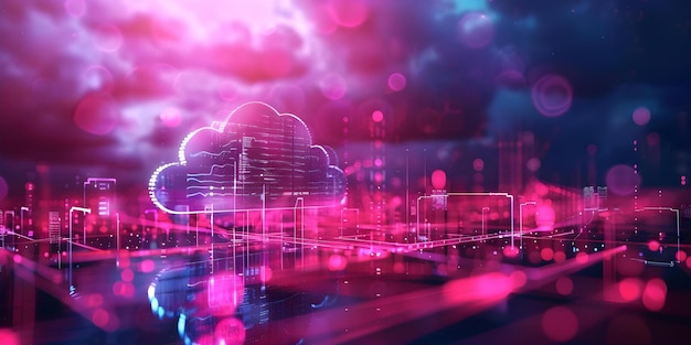 Foto dispositivos vinculados al almacenamiento en la nube para un acceso conveniente a los datos y la computación concepto almacenamiento en la nube acceso a los datos dispositivos informáticos plataformas conectadas soluciones portátiles