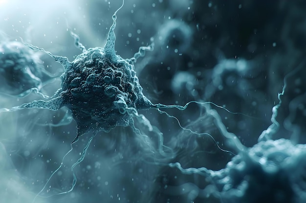 Foto distinguir as células t das células cancerígenas no sistema imunológico conceito de células t células cancerígenas sistema imunológico reconhecimento celular imunoterapia
