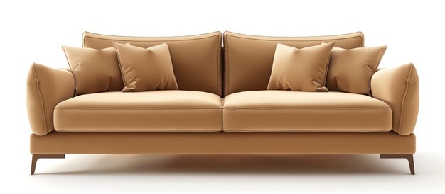 Divano beige con almohadas