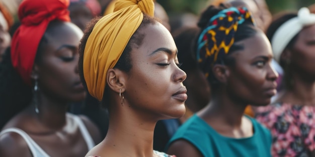 Diversas comunidades africanas manifestándose juntas en una poderosa reunión callejera