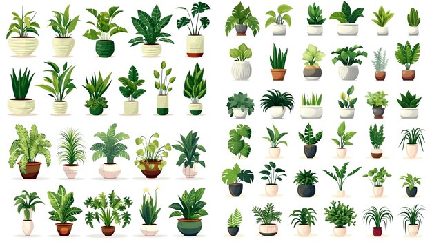 Foto diversas formas de plantas