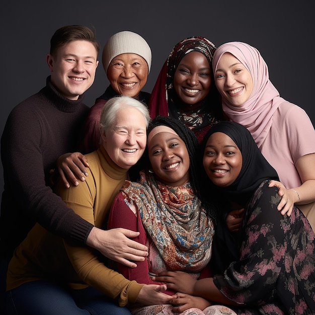 Foto la diversidad étnica es una celebración mundial de la unidad