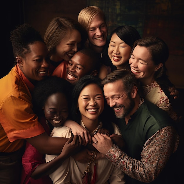 Foto la diversidad étnica es una celebración mundial de la unidad