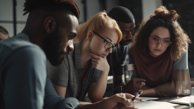 La diversidad impulsa la innovación Compañeros de trabajo trabajando juntos en una sesión de intercambio de ideas