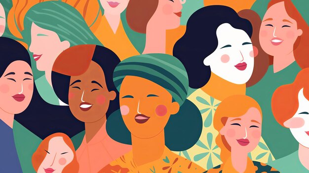 Diversidad mujeres multiétnicas mujeres de diferentes culturas y diferentes países