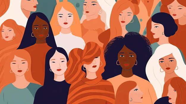 Diversidad mujeres multiétnicas mujeres de diferentes culturas y diferentes países