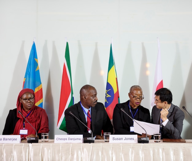 Diversidad Personas Representan la Asociación de la Conferencia Internacional