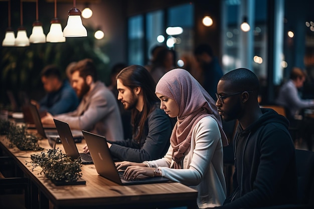 Diversidad en el trabajo uniendo a los colegas con la IA generativa