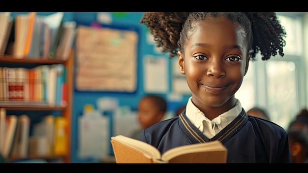 Diversidade criança de escola negra