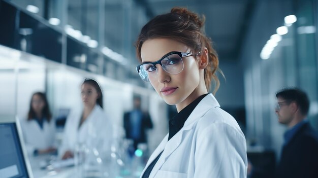 Foto diversidade profissional mulheres na tecnologia atmosfera empreendedora estilo de vida whitecollar cientista