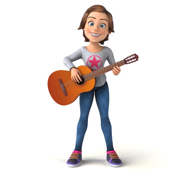 Diversión adolescente de dibujos animados en 3D