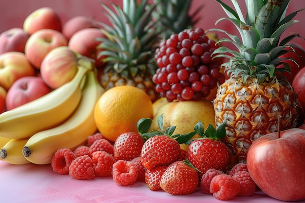 diversión y coloridas frutas tropicales tema fotografía profesional