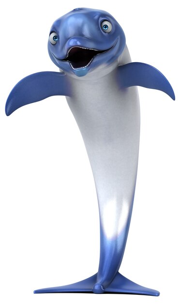 Diversión delfín - Ilustración 3D