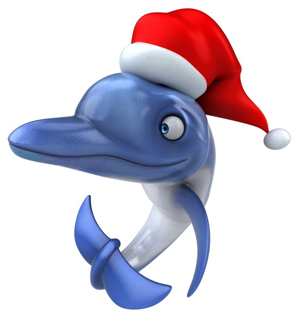 Diversión con delfines - Ilustración 3D