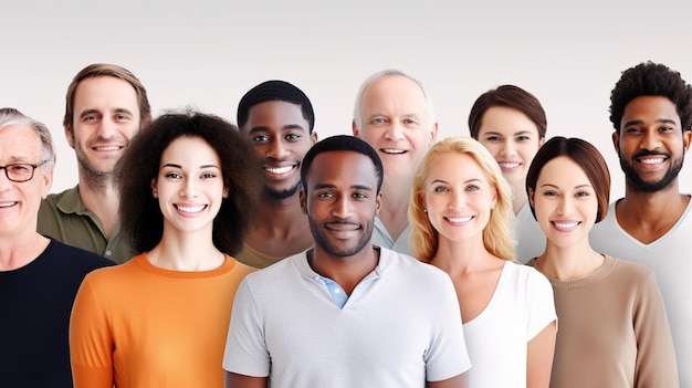 Foto diverso grupo de personas diversidad