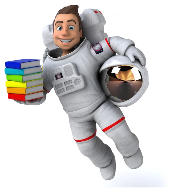 Divertida animación de astronautas
