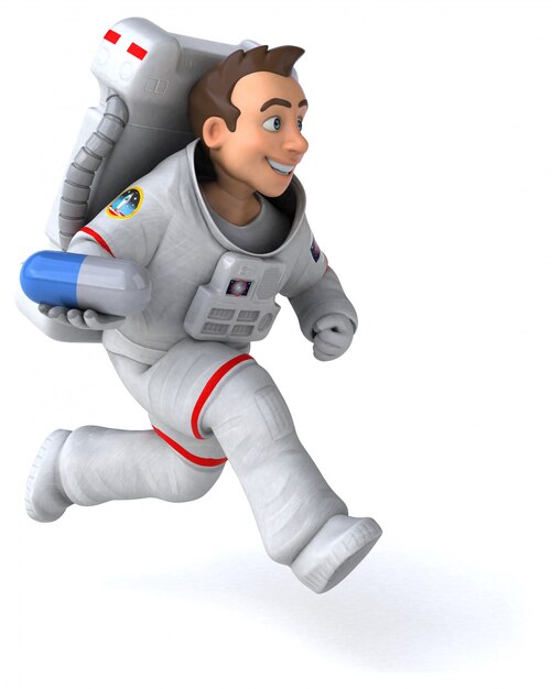 Divertida animación de astronautas