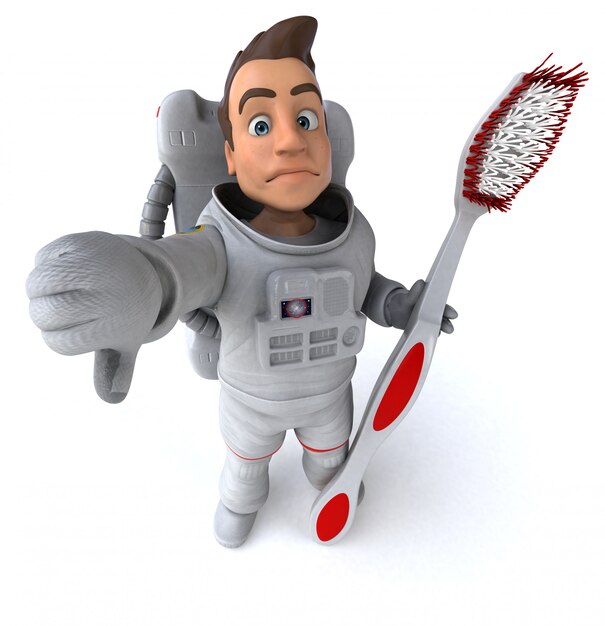 Divertida animación de astronautas