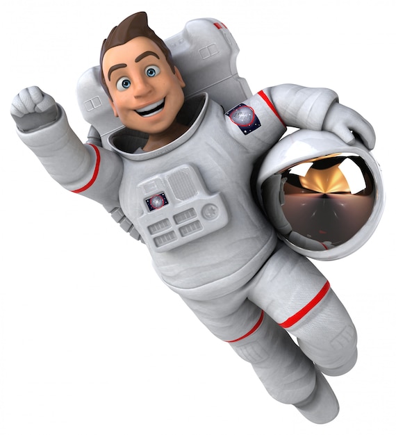 Divertida animación de astronautas