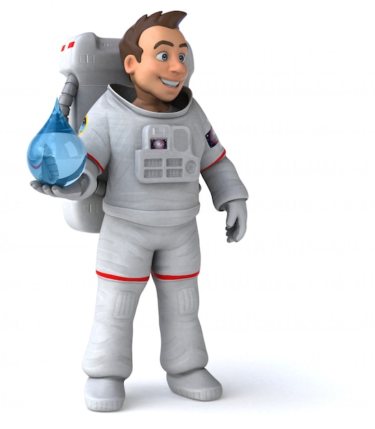 Divertida animación de astronautas