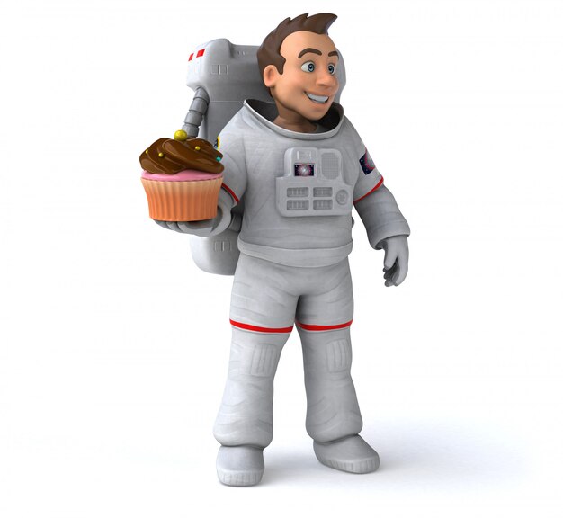 Divertida animación de astronautas