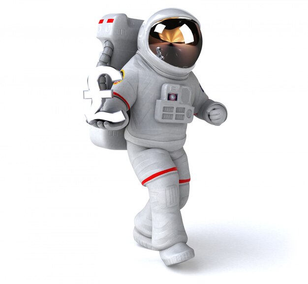 Foto divertida animación de astronautas