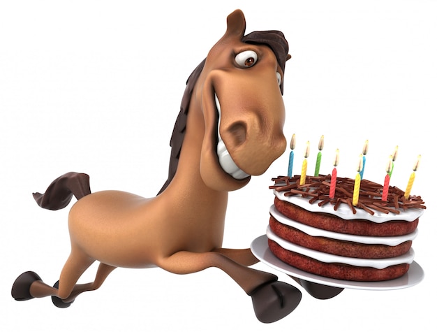 Foto divertida animación de caballos