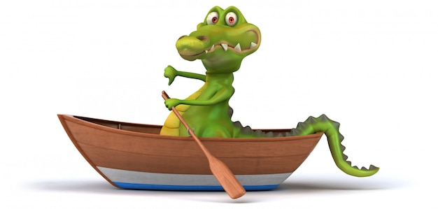 Divertida animación de cocodrilo