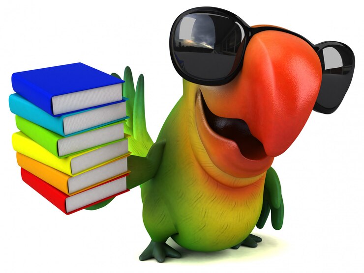 Foto divertida animación de loros