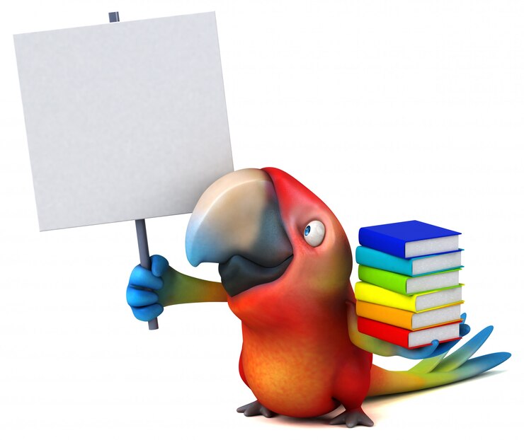 Foto divertida animación de loros
