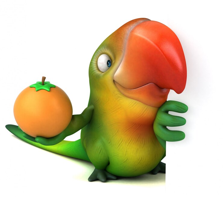 Foto divertida animación de loros
