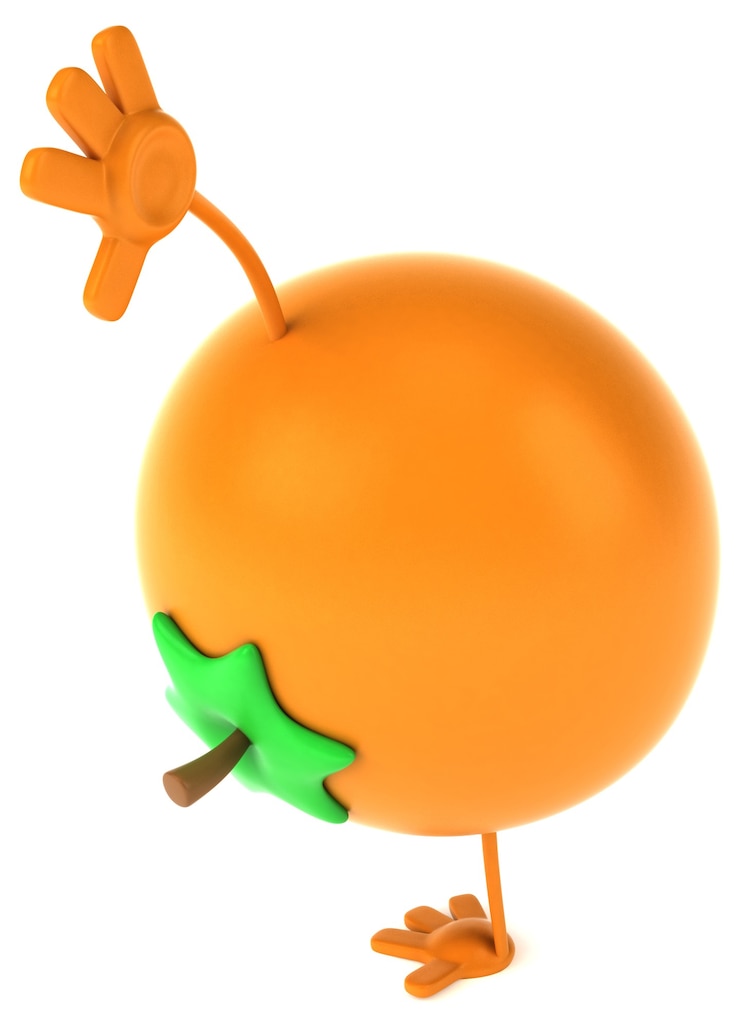 Foto divertida animación naranja