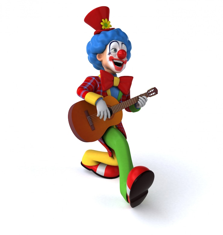 Foto divertida animación de payaso