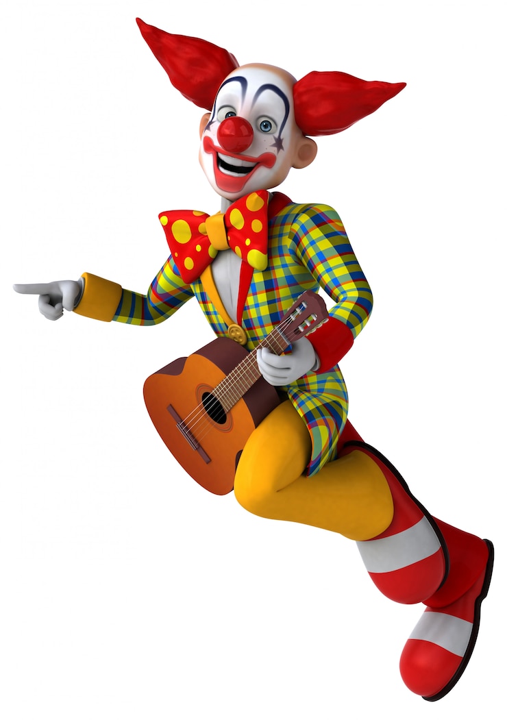 Foto divertida animación de payaso