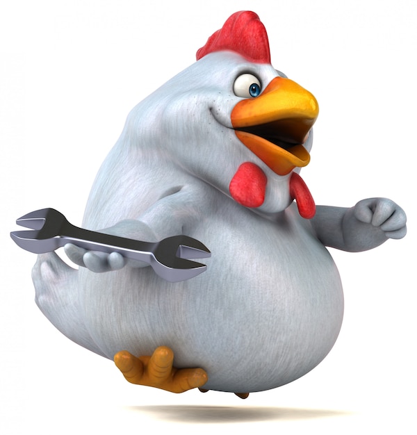 Divertida animación de pollo