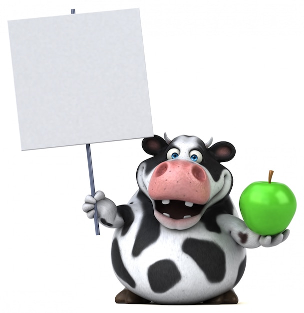 Foto divertida animación de vaca