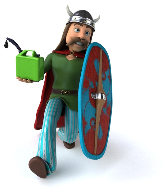 Divertida ilustración 3D de Galia