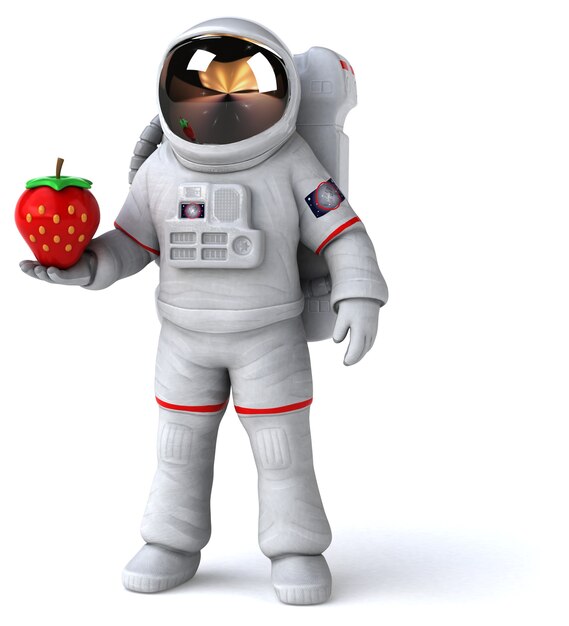 Divertida ilustración de astronauta
