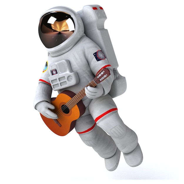 Divertida ilustración de astronauta