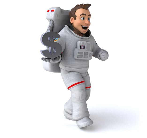 Divertida ilustración de astronauta