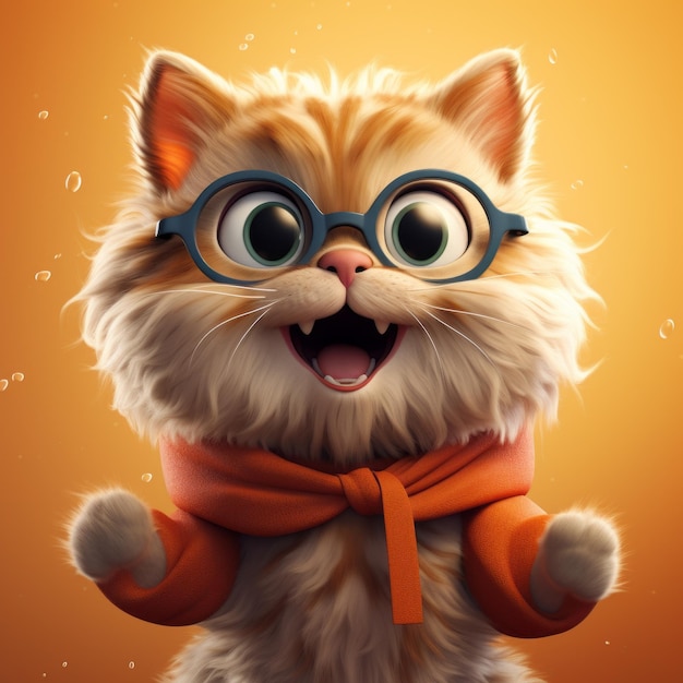 Las divertidas aventuras de Whiskers, un gracioso personaje de dibujos animados de gatos