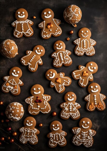 Divertidas y deliciosas galletas de jengibre para la noche de Halloween Generativa ai