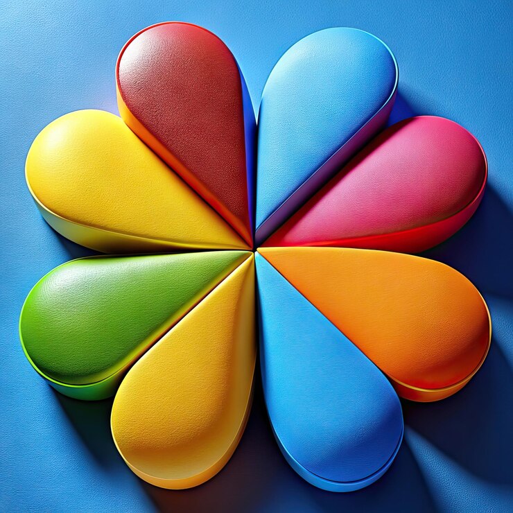 Foto divertidas formas abstractas con colores vibrantes imágenes 3d con brillo extra luz y suavidad