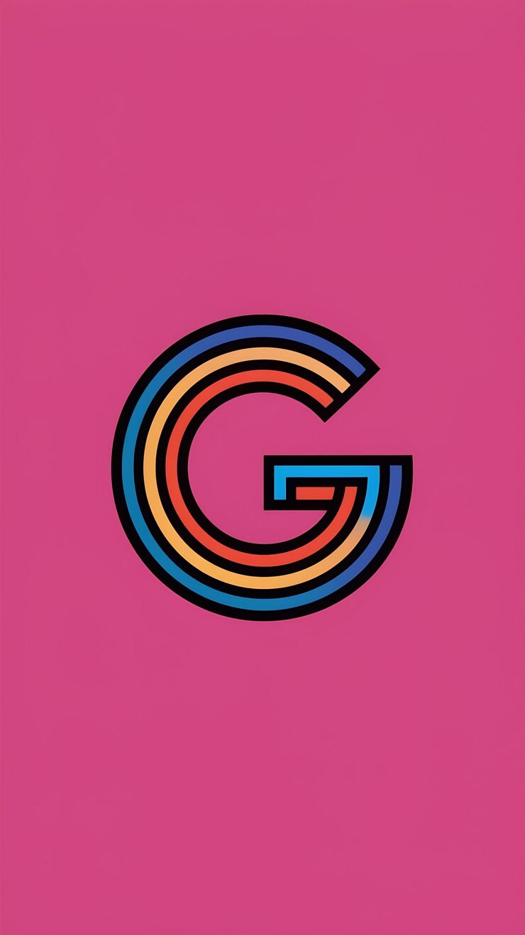 Foto divertido abstract colorido logotipo g letra plana tipos icono signo vector